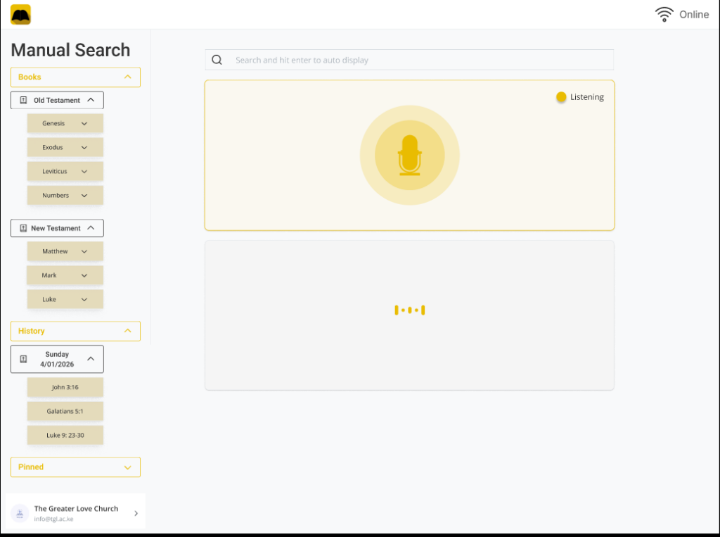 Real-time bible transcription and display
